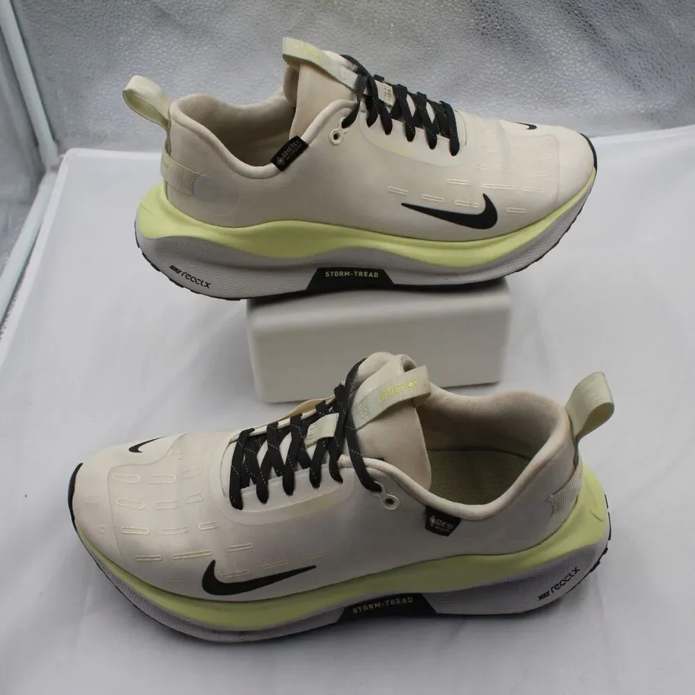 Nike ReactX Infinity Run 4 GORE-TEX Pale Ivory White Black Sz 9